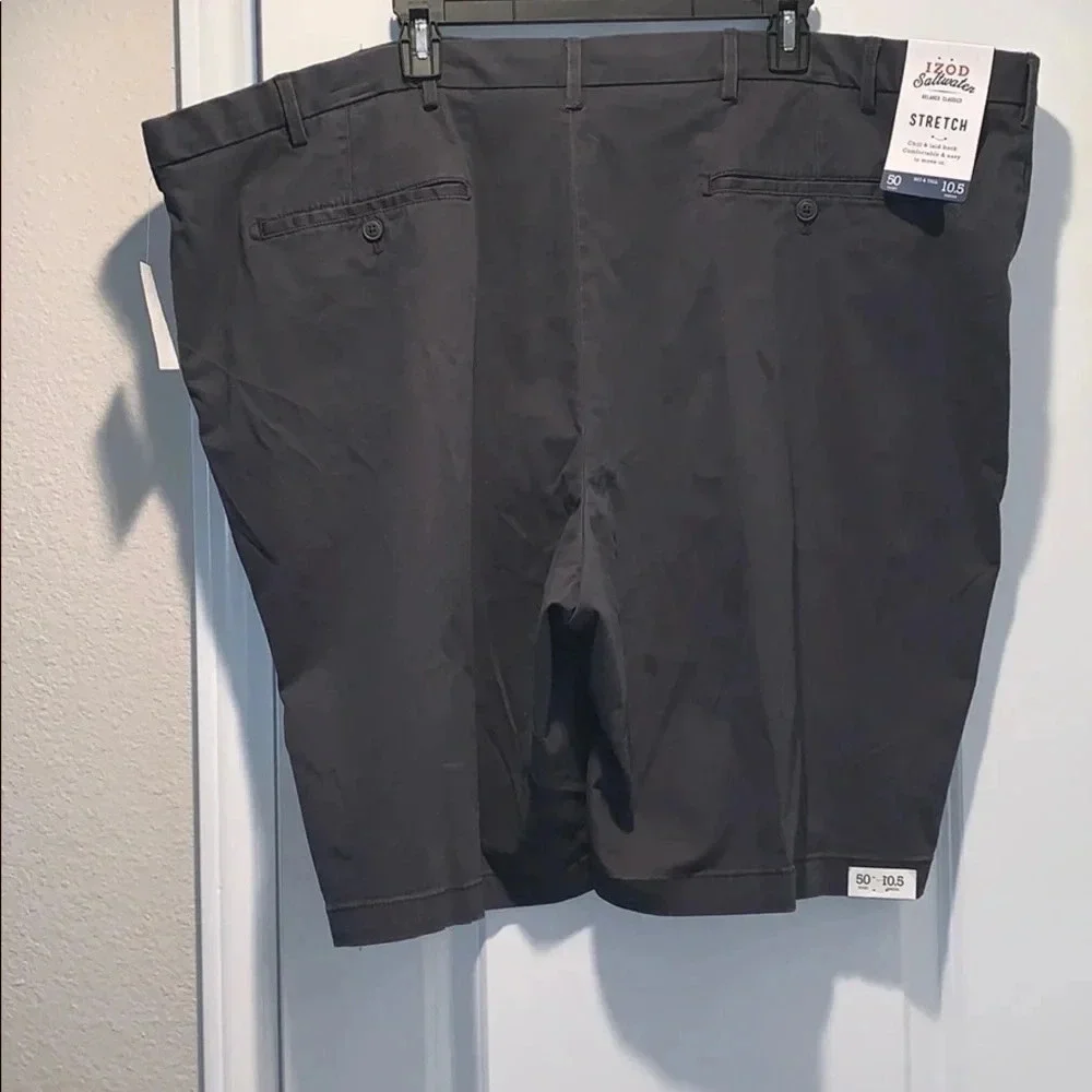 IZOD Saltwater Shorts Men’s Size 50 Waist Grey NWT